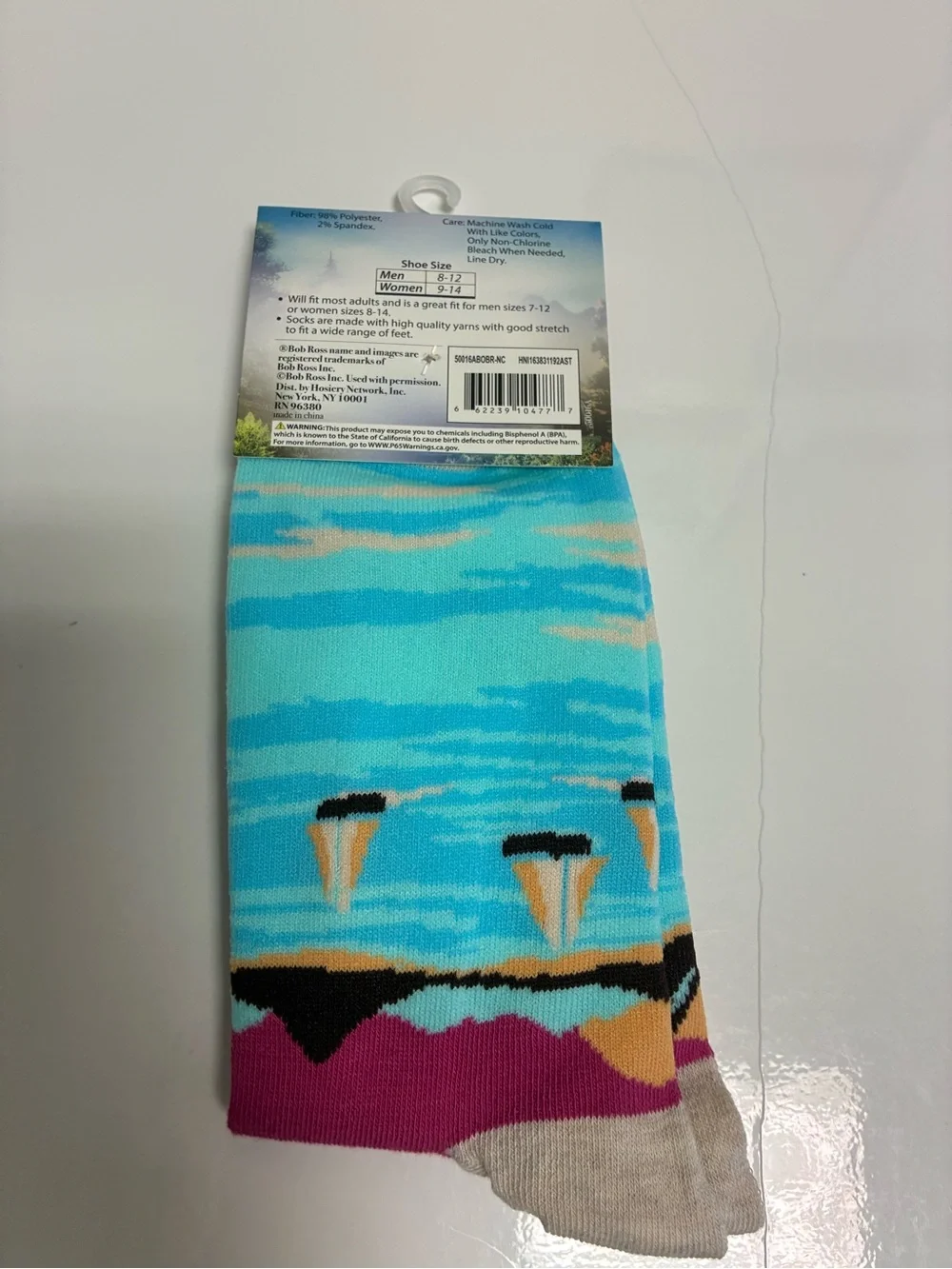 Men's Pink Novelty Crew Socks - Let's Get Crazy